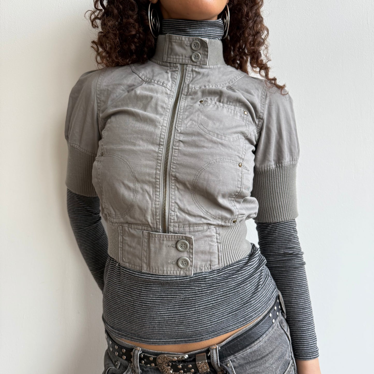 Short sleeve cargo jacket - Size XS