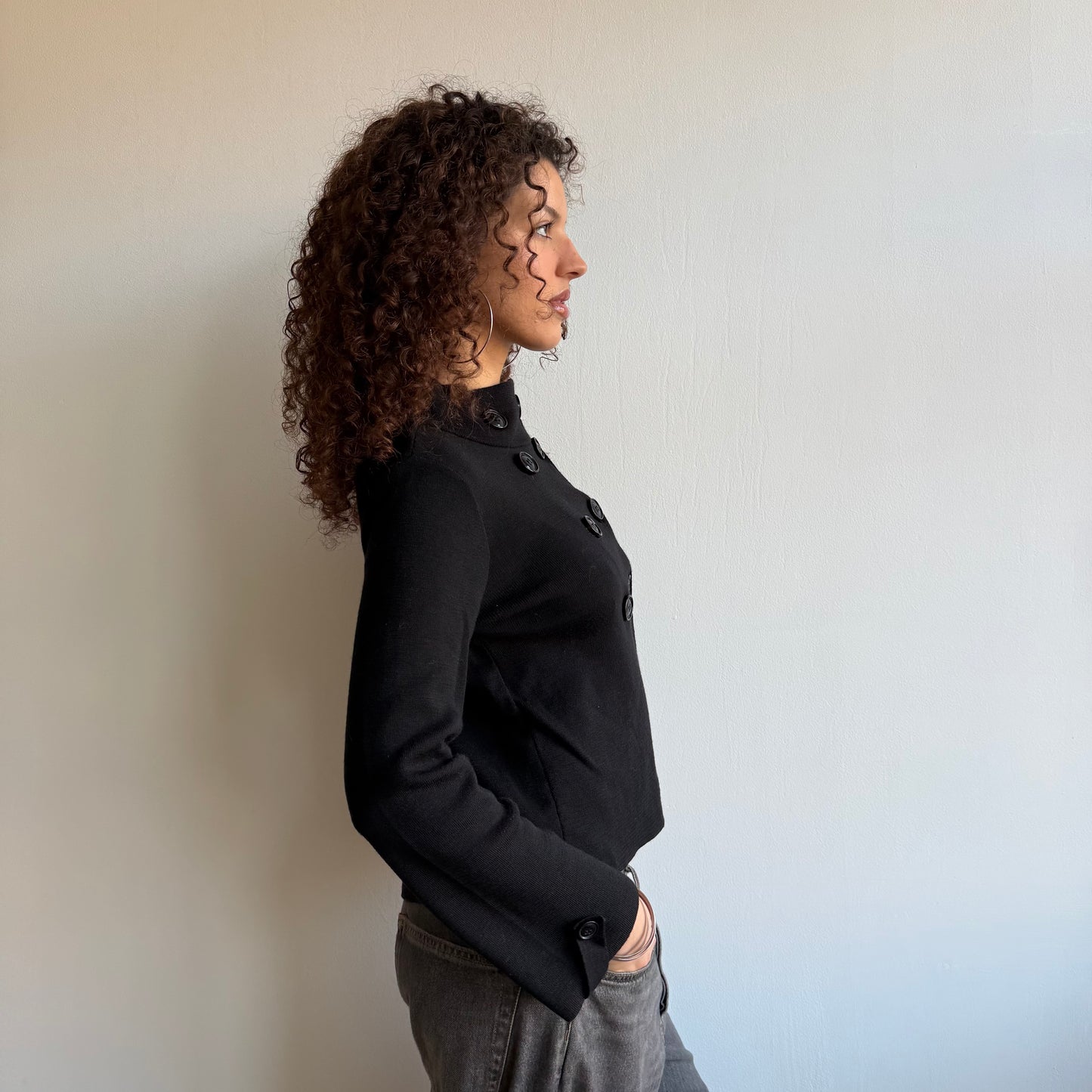 Black pea knit - Size S