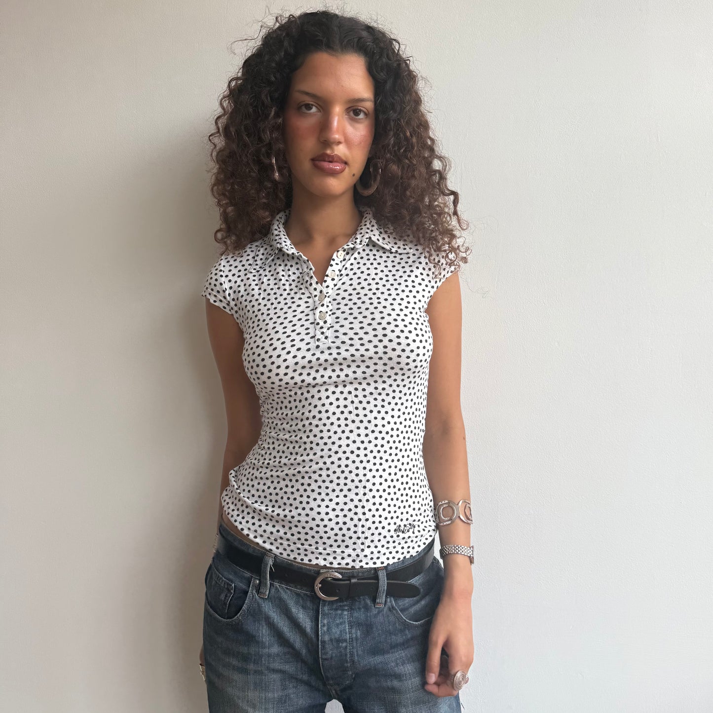 Miss Sixty polka dot polo - Size S