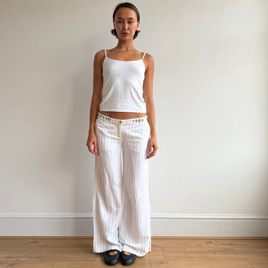 Cop Copine pinstripe linen trousers - Size S