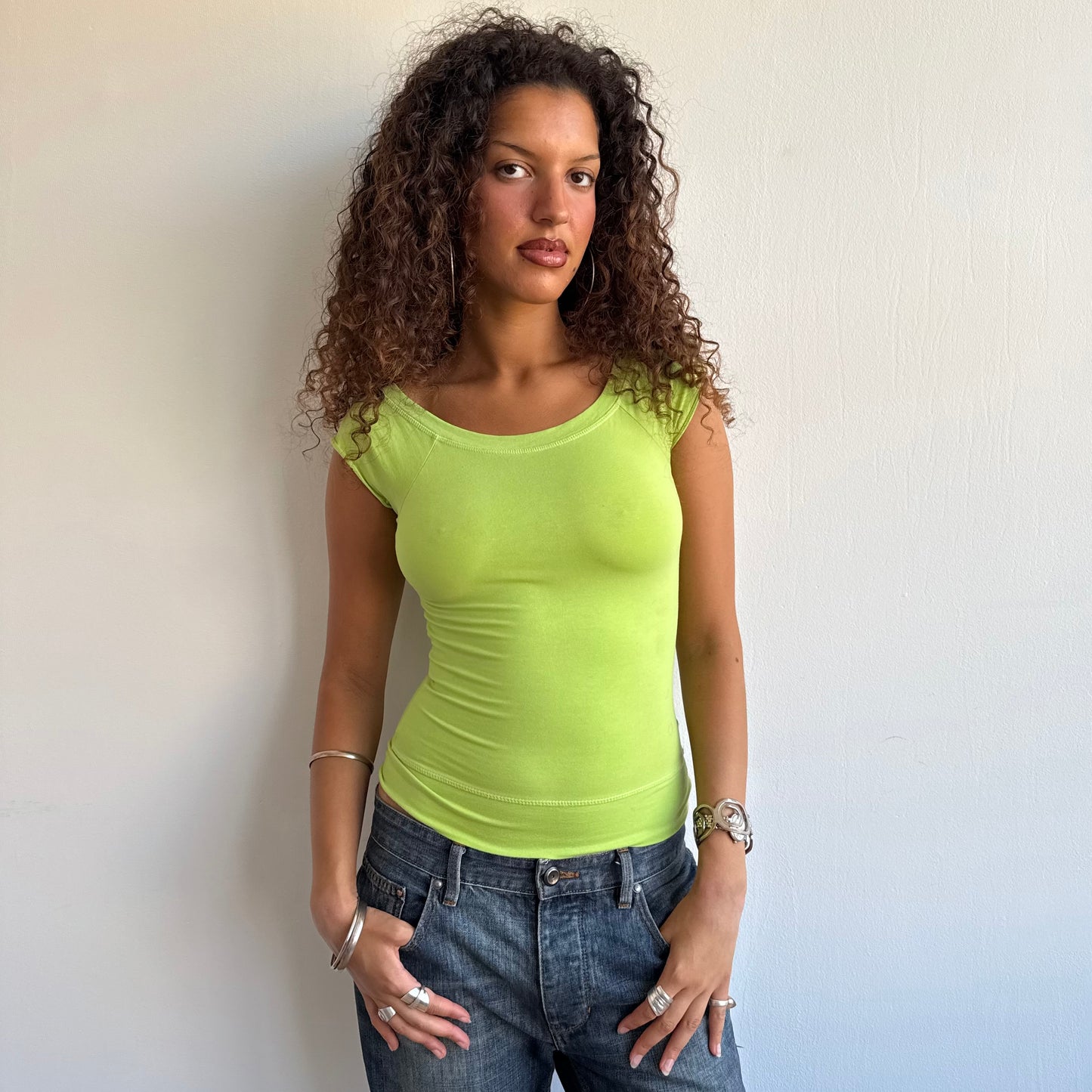 Green Bardot tshirt - Size XS