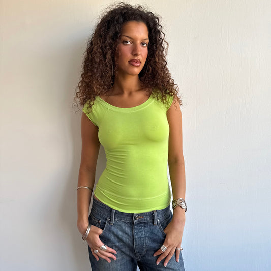 Green Bardot tshirt - Size XS