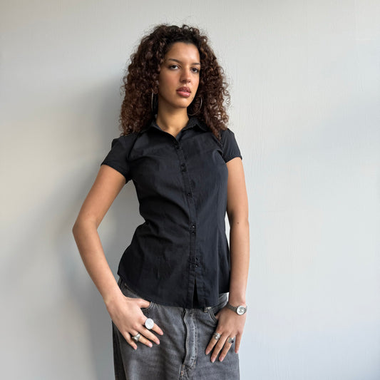 Black short sleeve shirt - Size S