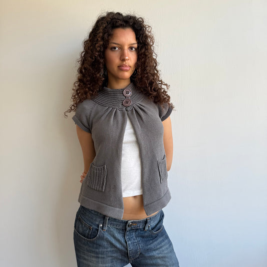 Grey open front Cardi - Size S