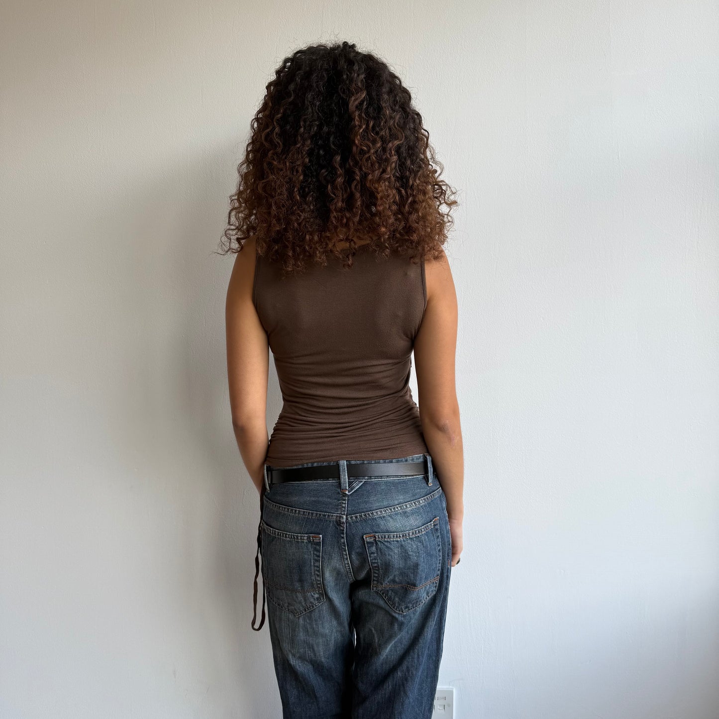 Brown wrap top - Size M