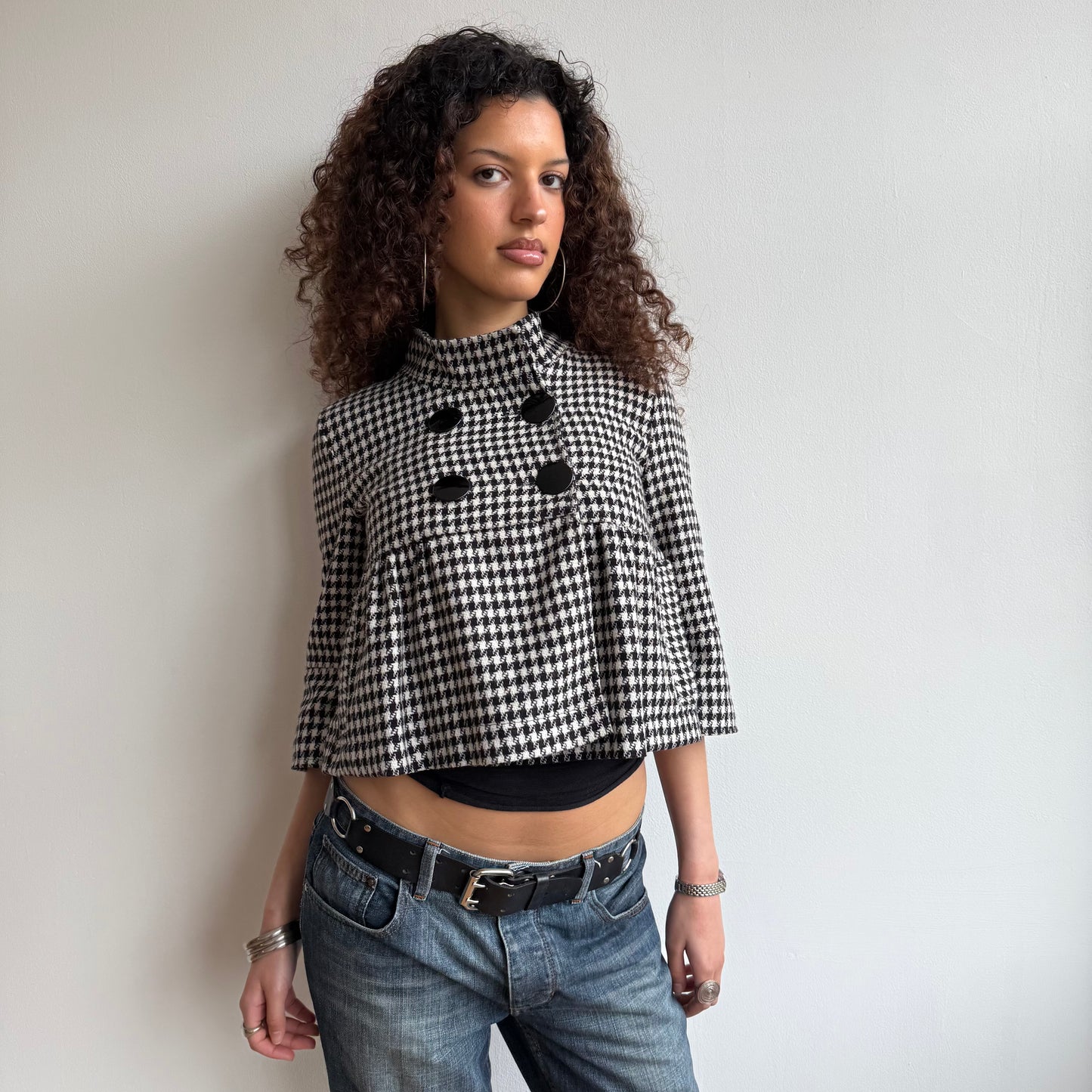 Houndstooth peacoat - Size S