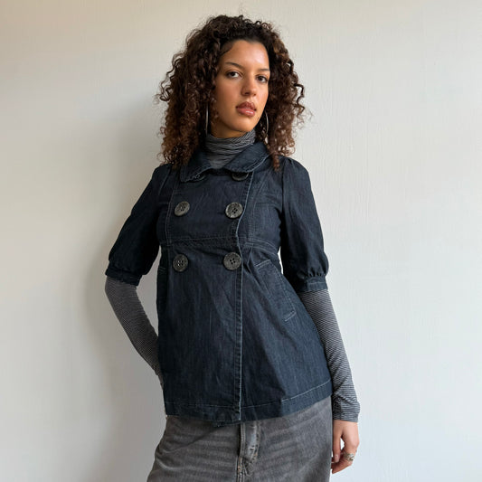 Denim peacoat - Size M