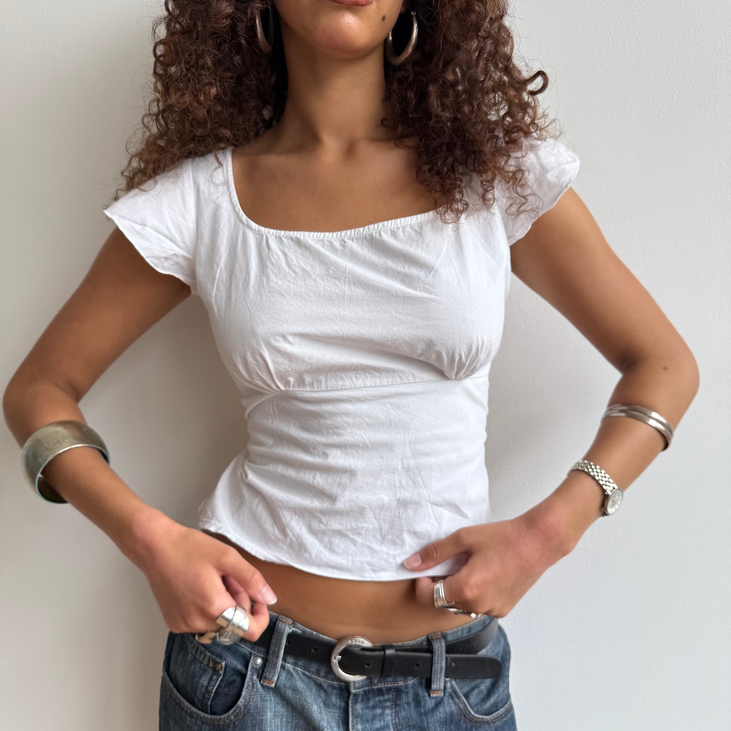 White backless top - Size S