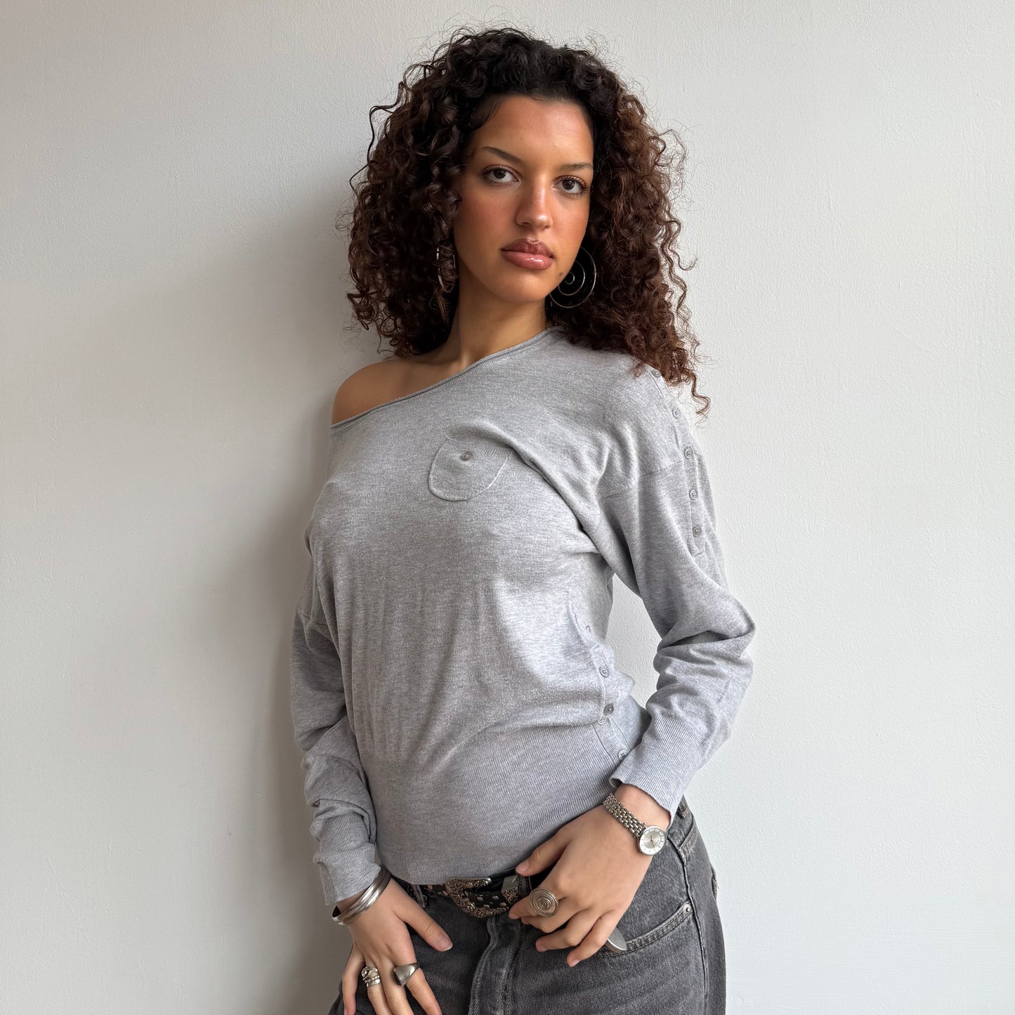 Grey slouchy knit - Size S