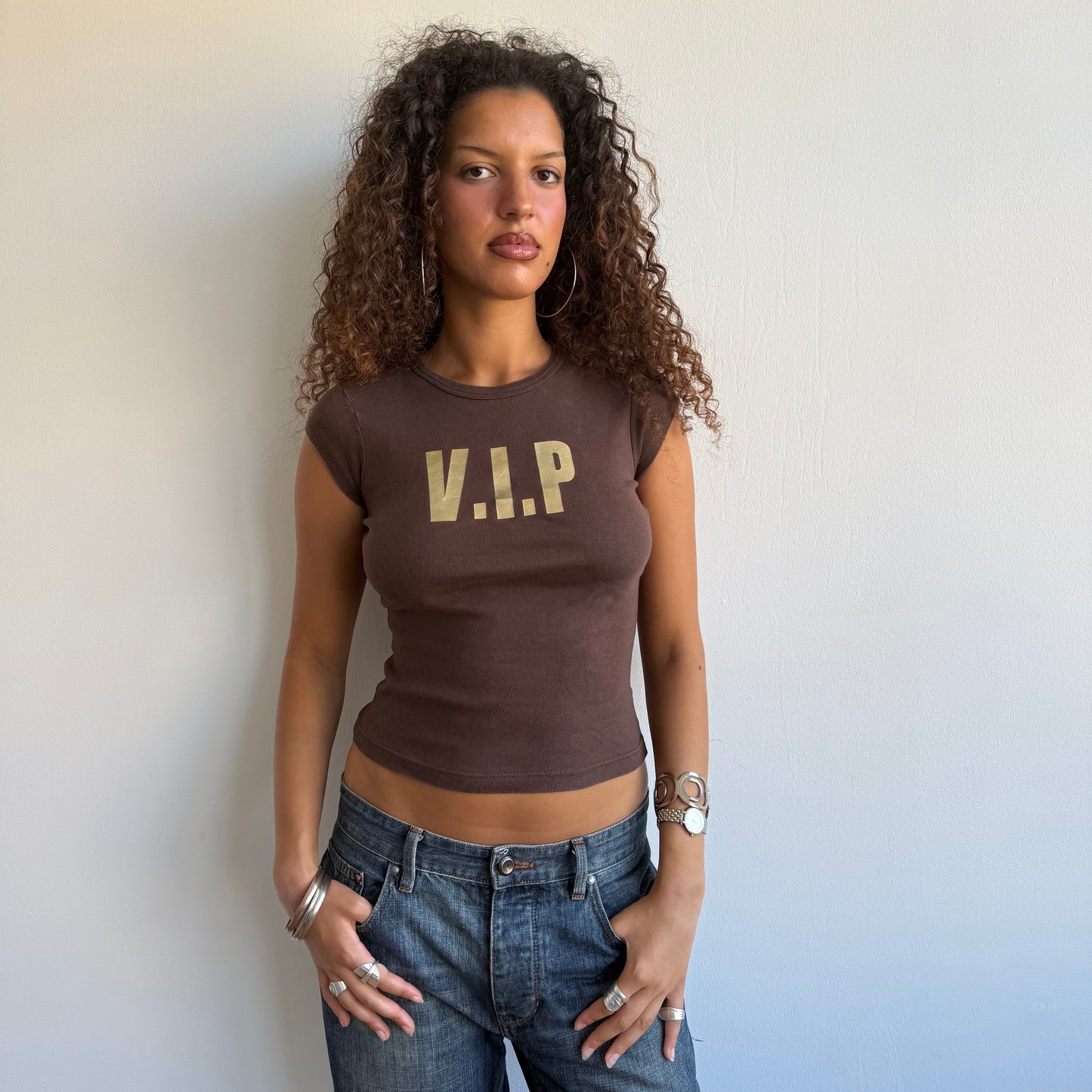 Brown VIP baby tee - Size S
