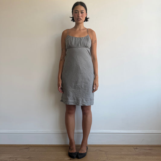 Taupe milkmaid dress - Size S