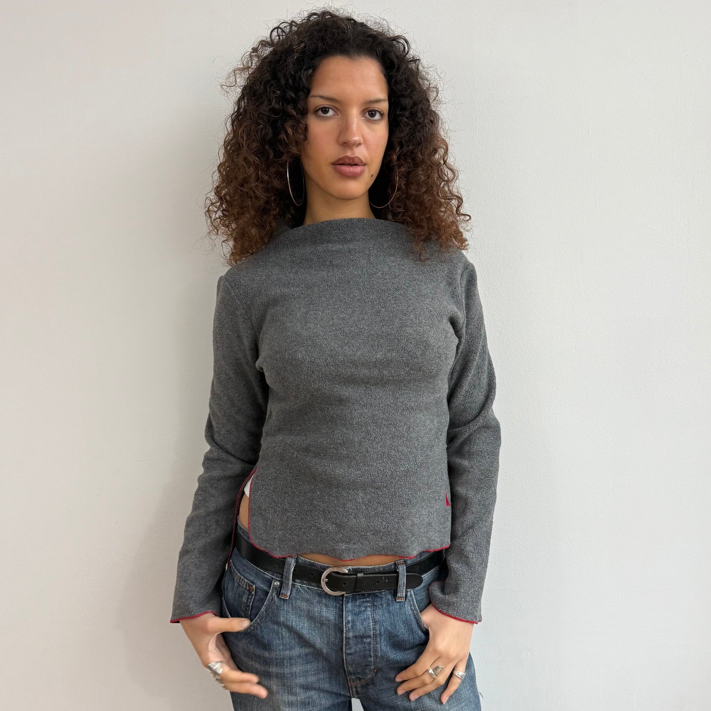 Charcoal Cop Copine fleece jumper - Size S