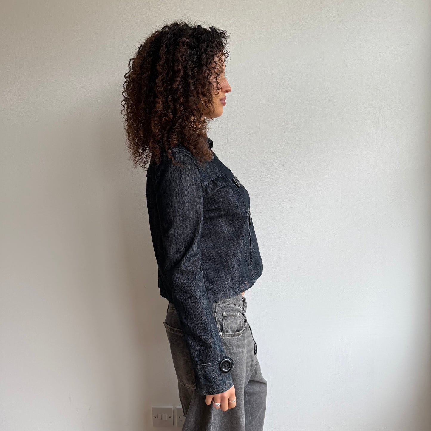 Denim double breasted peacoat - Size S