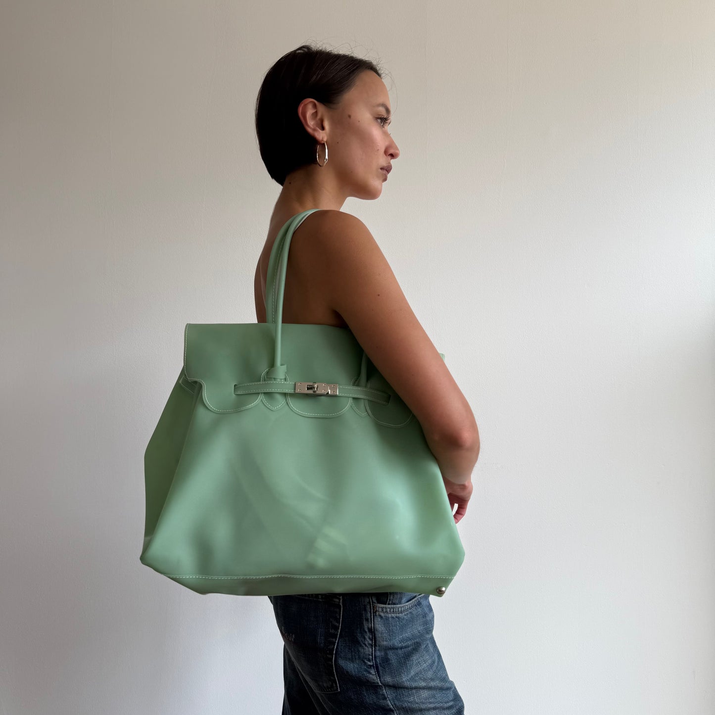 Mint jelly ‘firkin’ bag - One Size
