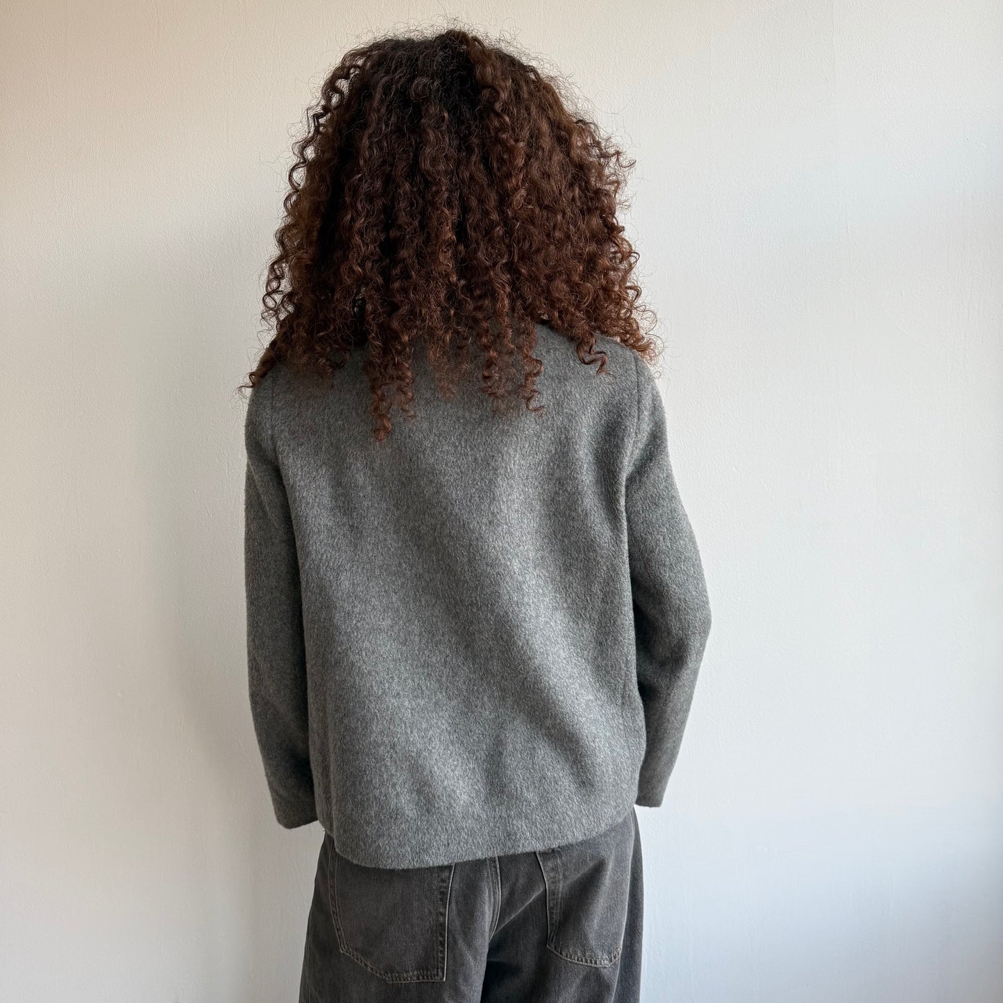 Grey wool peacoat - Size M