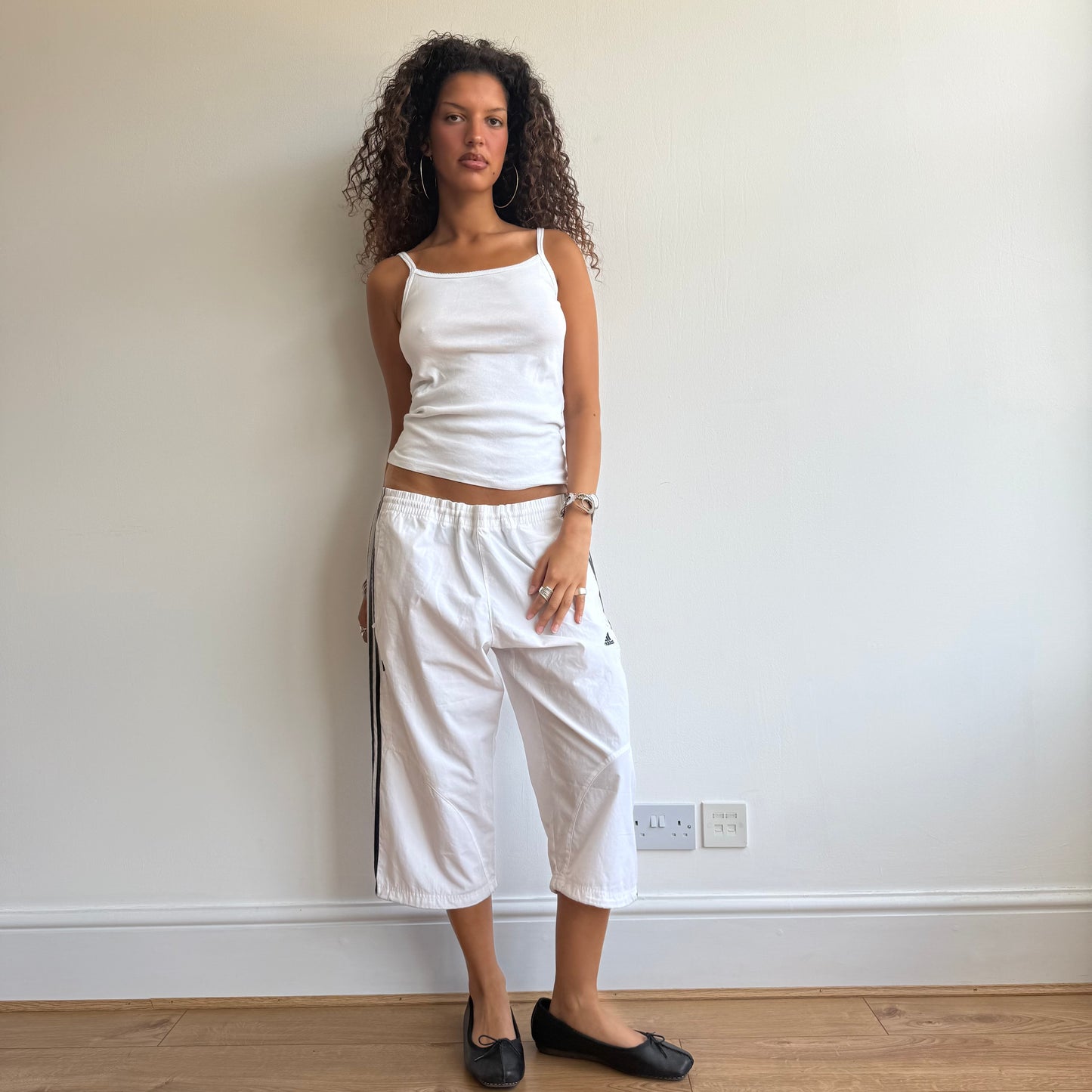 White Adidas capris - Size M
