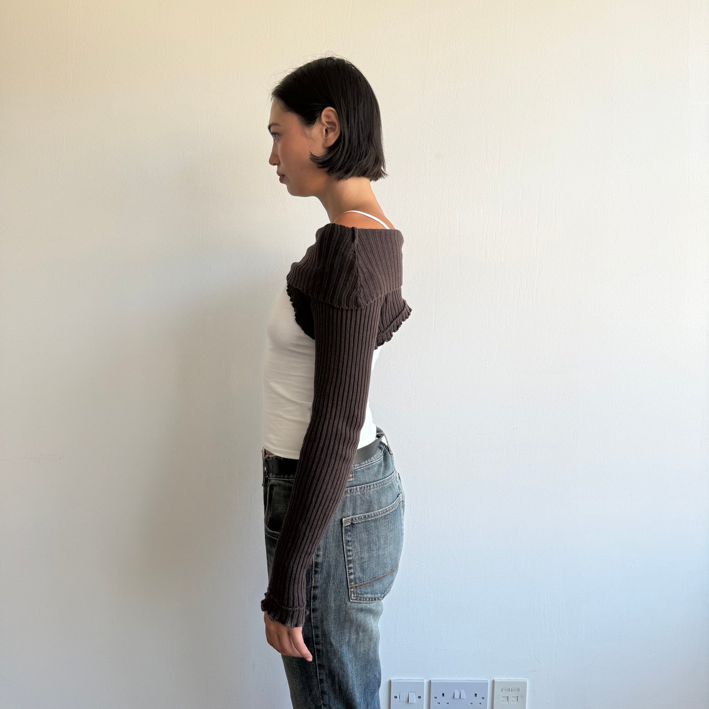 Cop Copine brown bolero knit - Size S