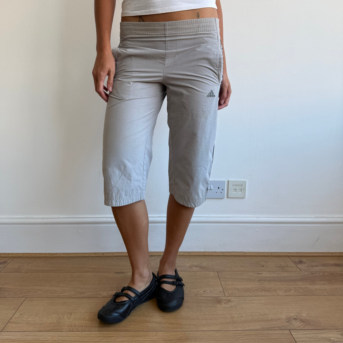 Grey Adidas cargo capris - Size XS