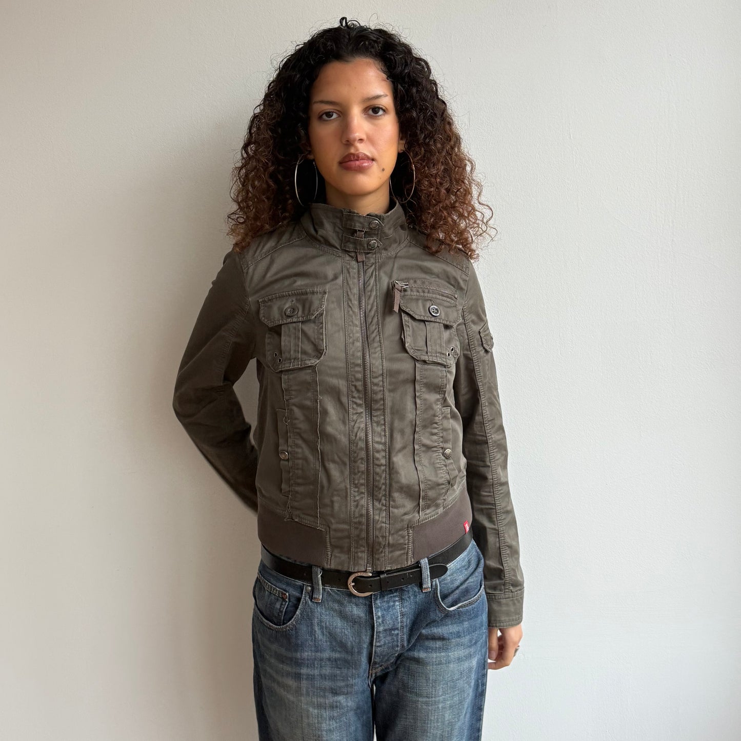 Khaki cargo jacket - Size M