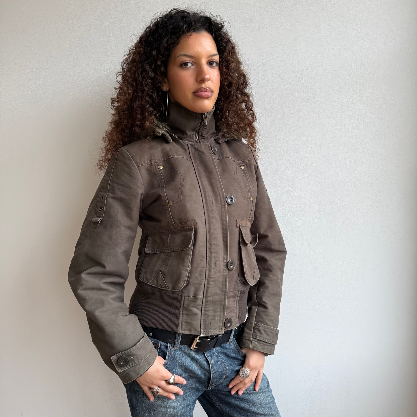 Brown bomber jacket - Size M