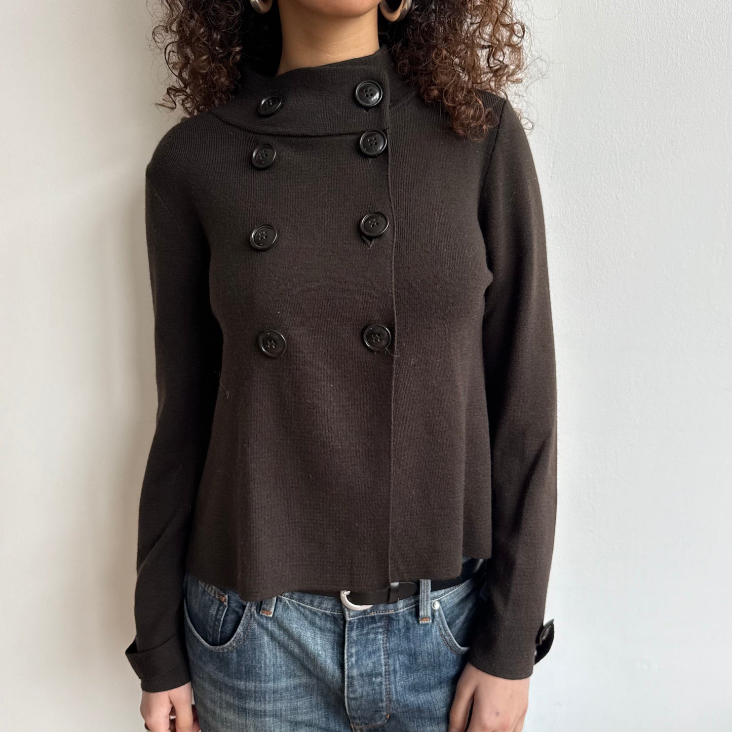 Brown peacoat jumper - Size M