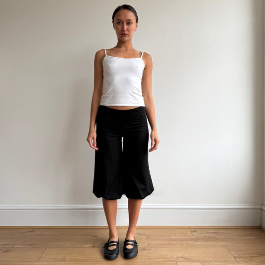 Black button bubble capris - Size XS