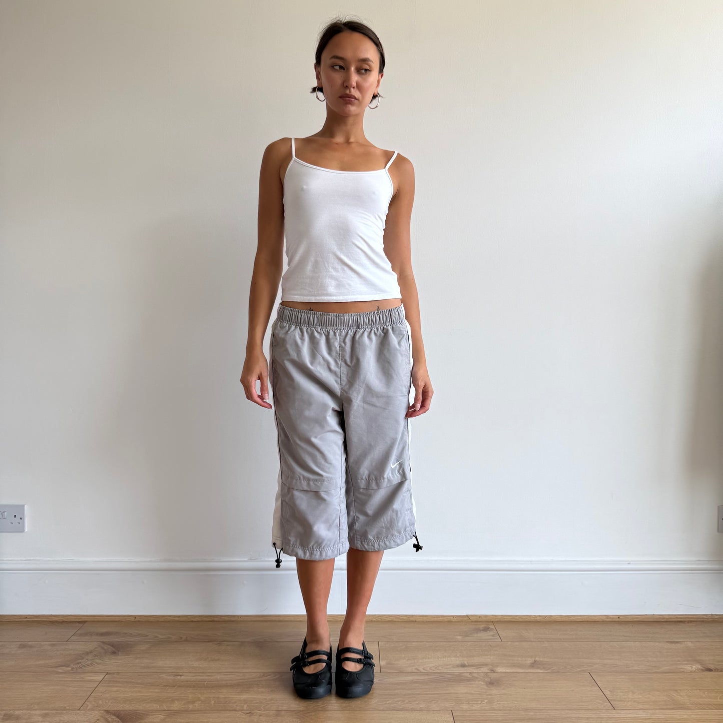 Grey + White Nike capris - Size S + L