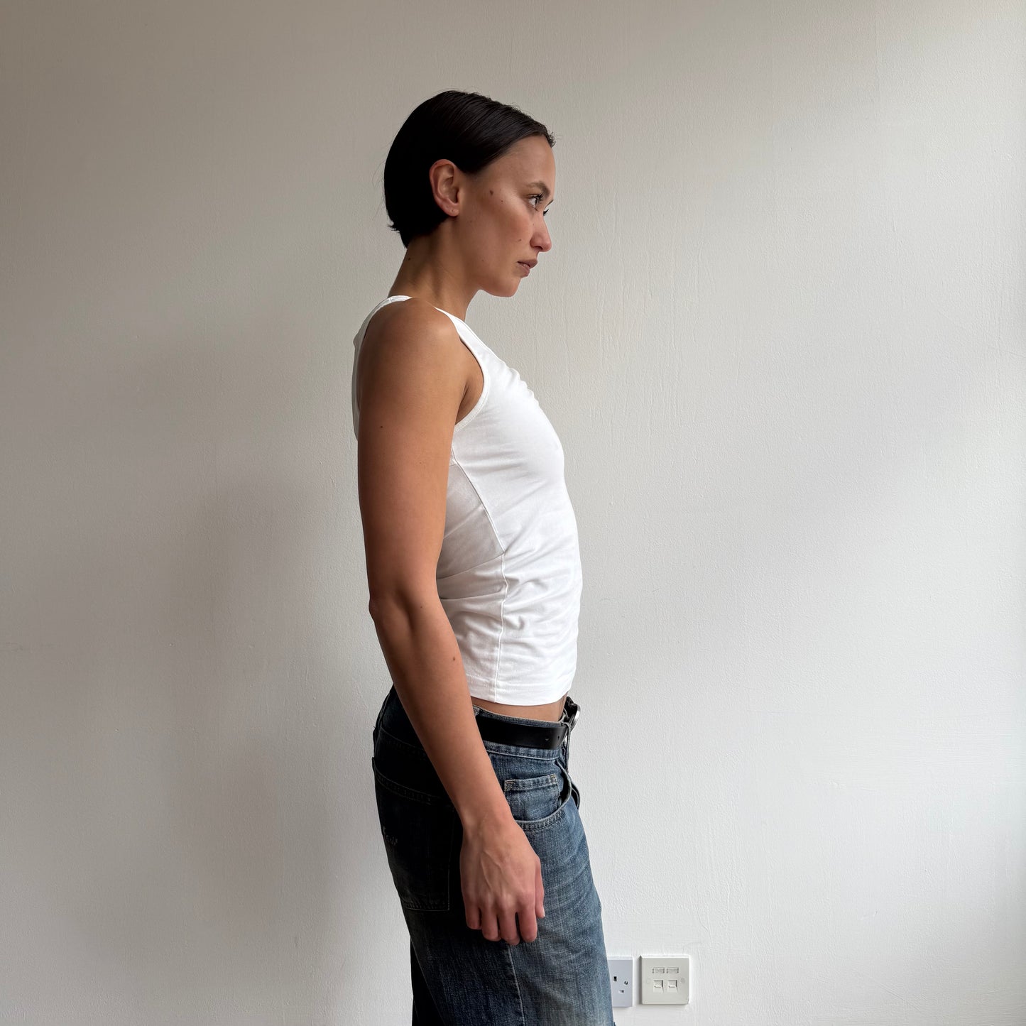 White Nike keyhole top - Size S