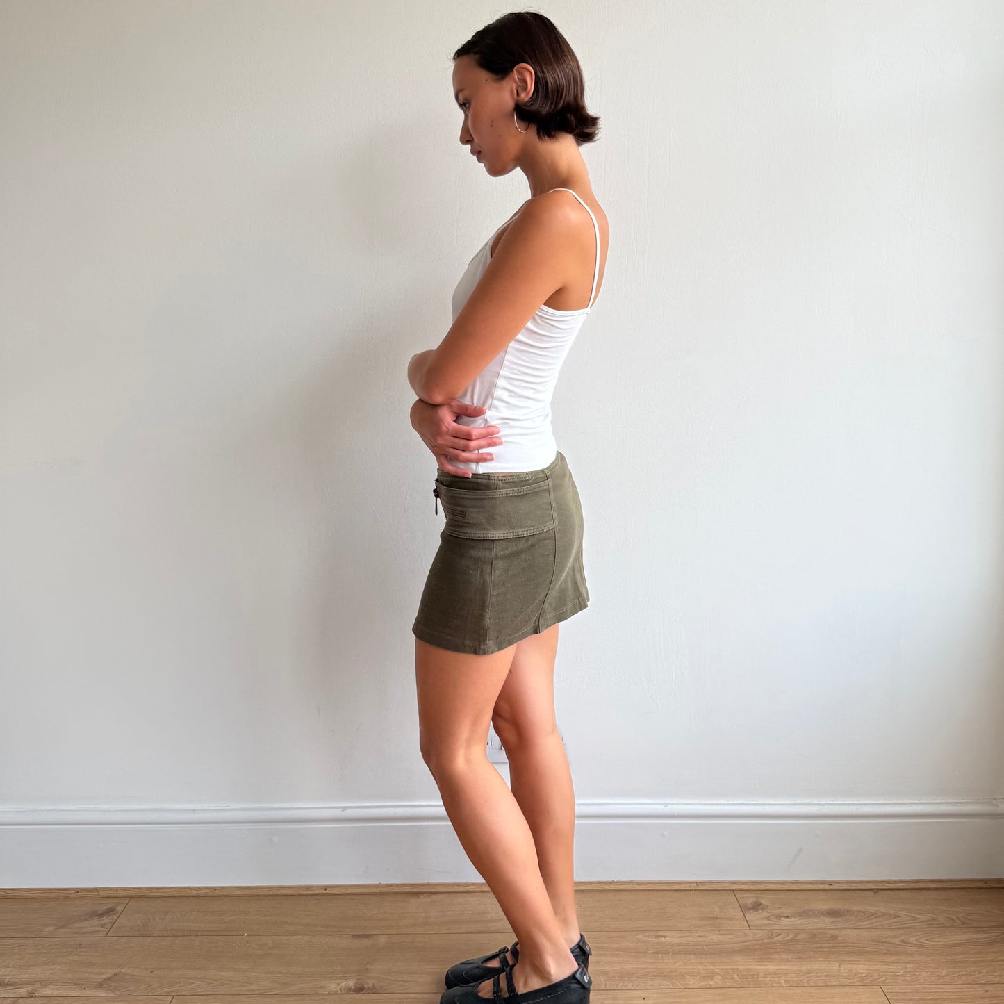 Khaki Morgan mini skirt - Size S