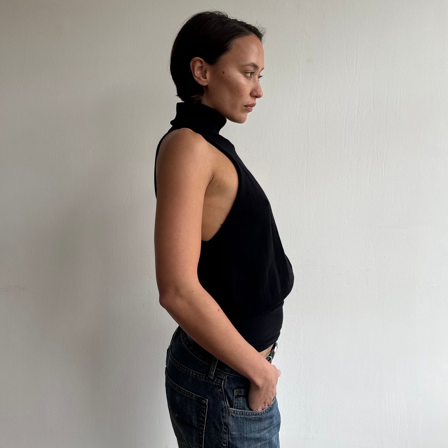 Black backless keyhole knit - Size S-L