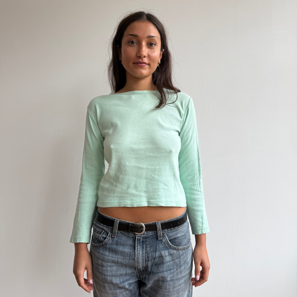 Mint 3/4 sleeve top - Size S