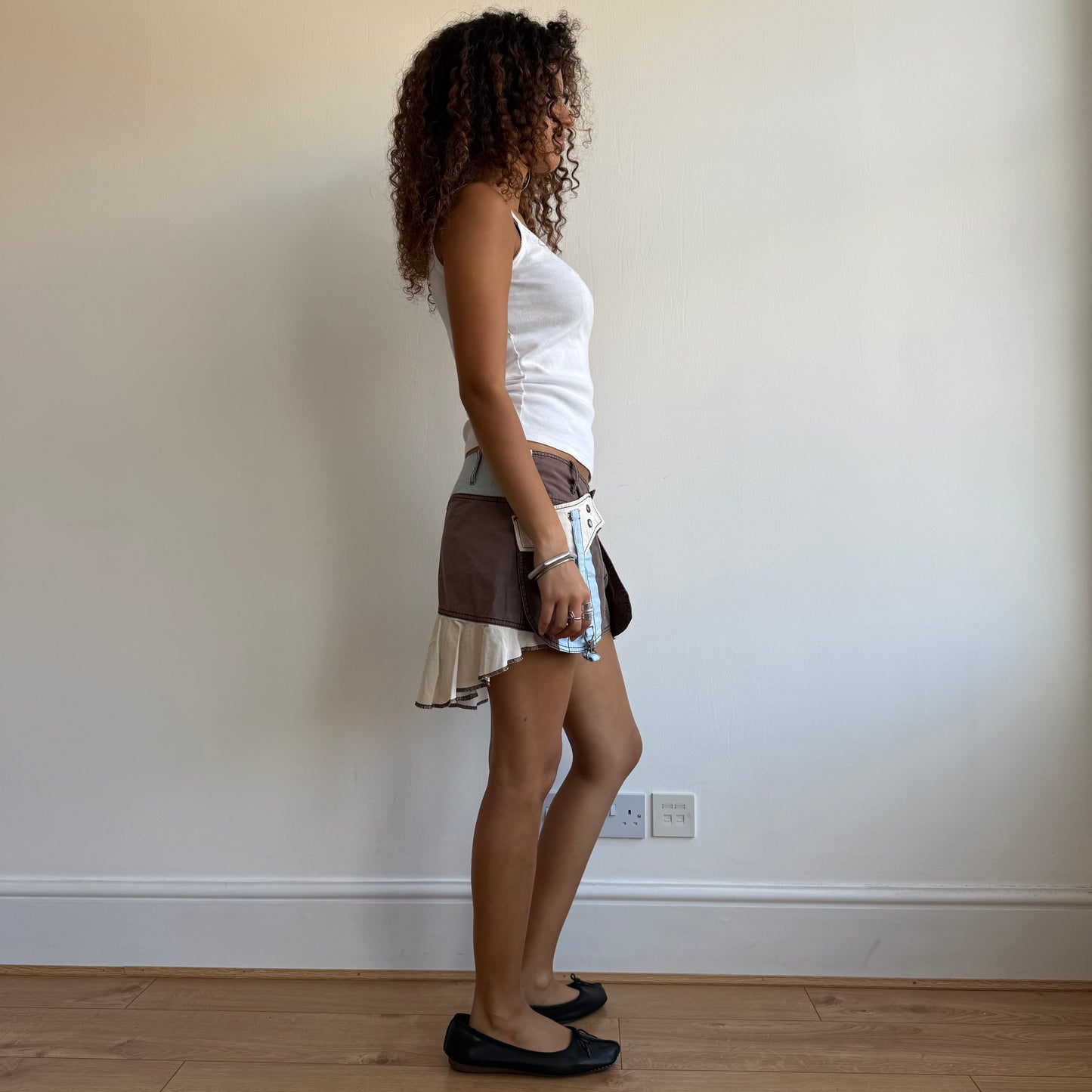 Diesel brown + blue mini skirt - Size M