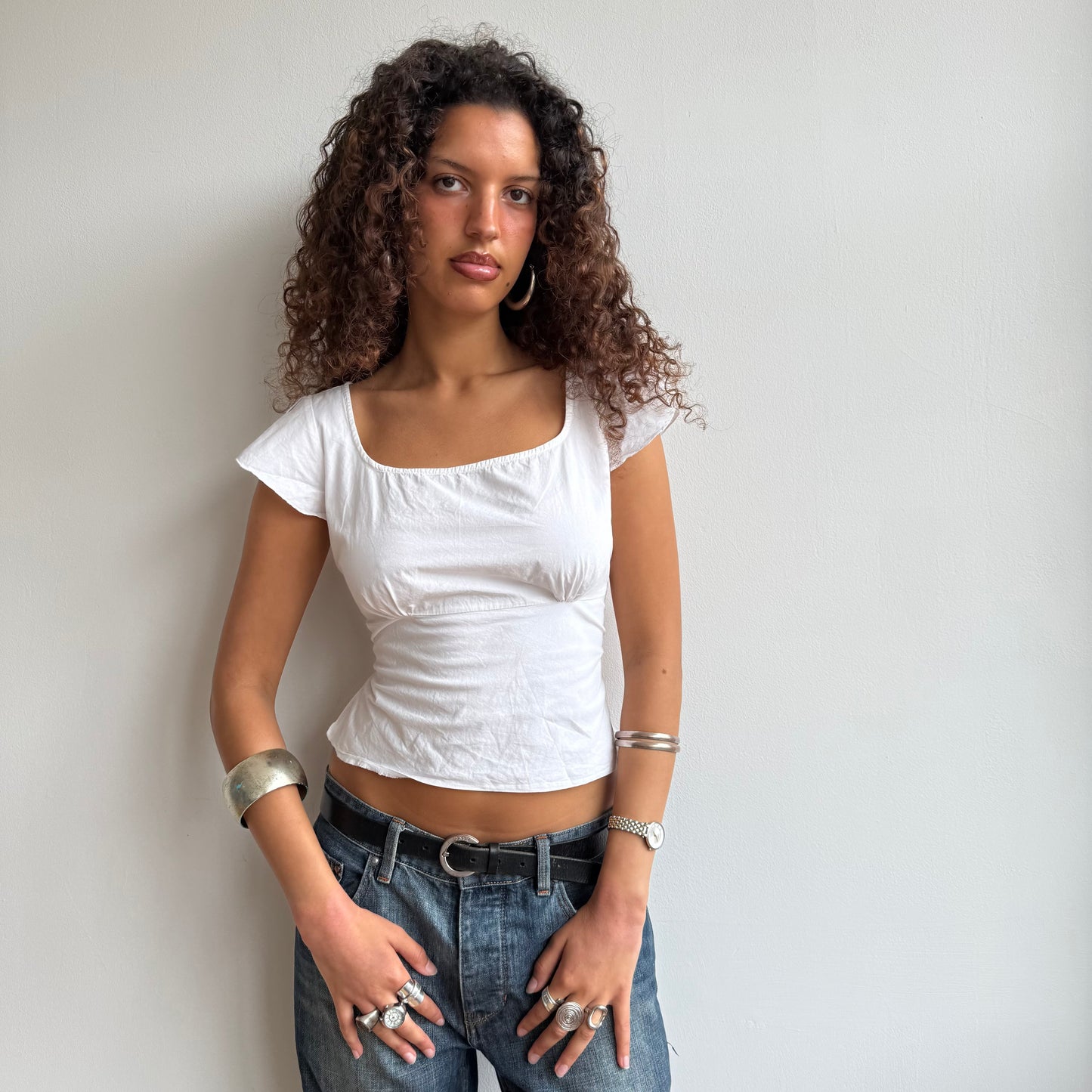 White backless top - Size S