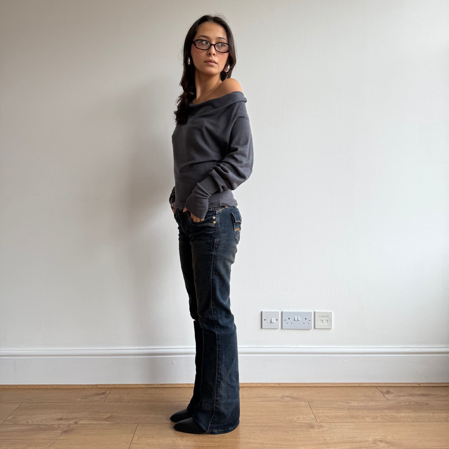 Grey slouchy knit - Size S (1)