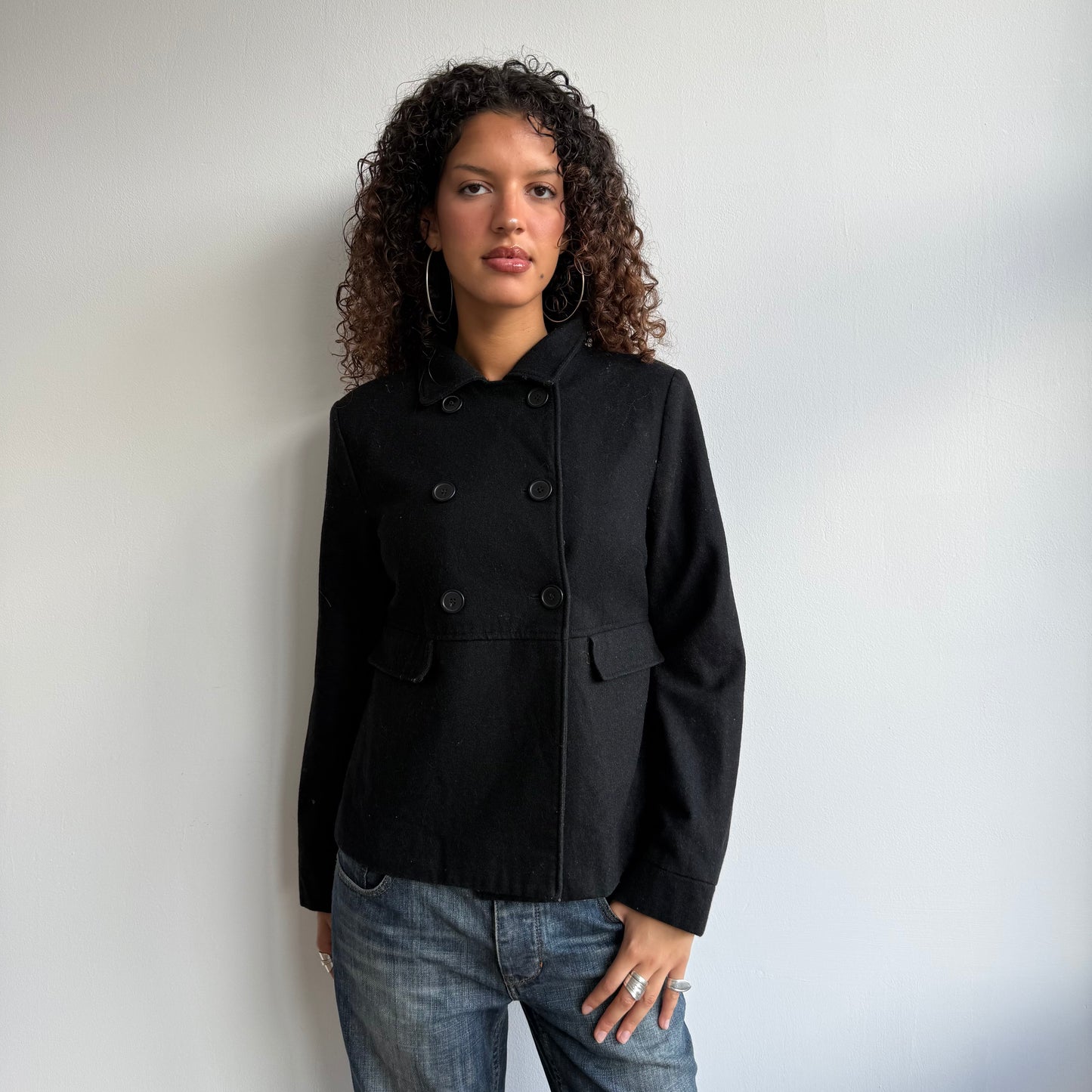 Black peacoat - Size M