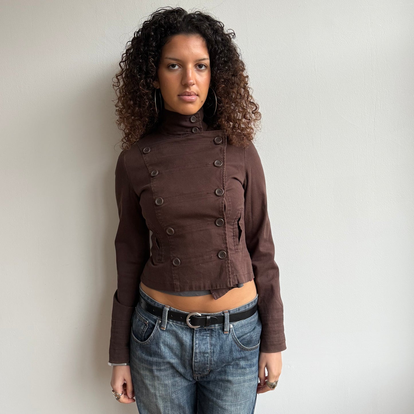 Brown double breasted peacoat - Size XS/S