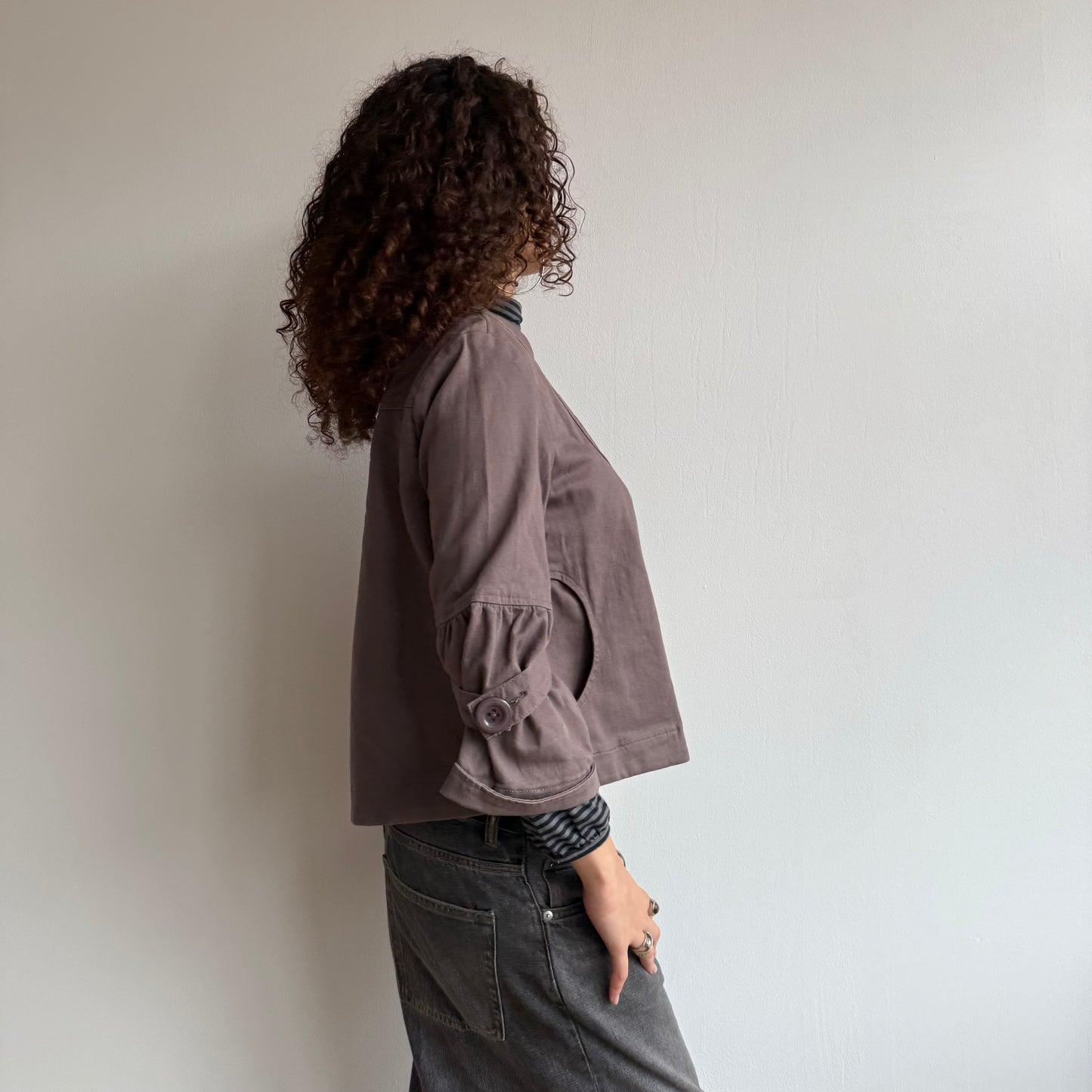 Brown peacoat - Size S