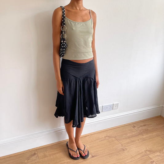 Asymmetric black skirt - Size S