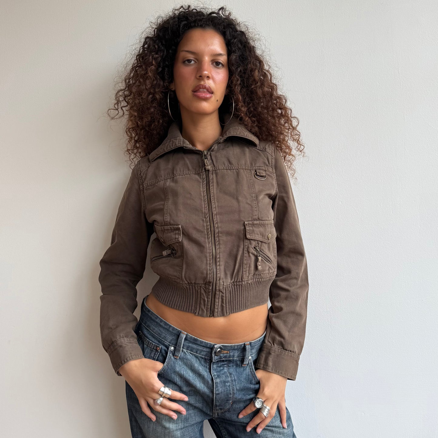Brown bomber jacket - Size S