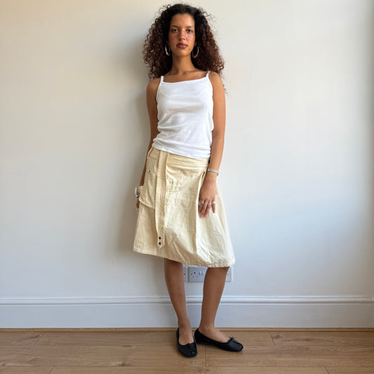 Diesel butter yellow cargo skirt - Size XS + S