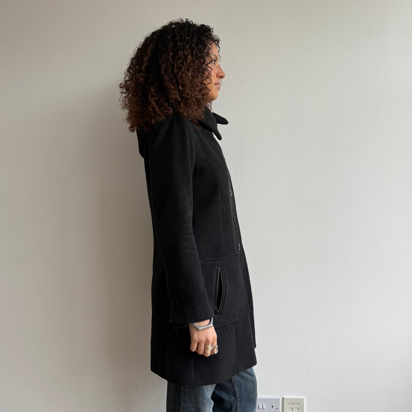 Cop Copine black wool coat - Size S/M