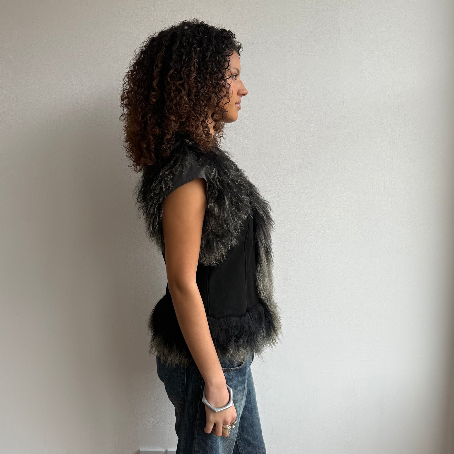 Fur afghan gilet - Size M