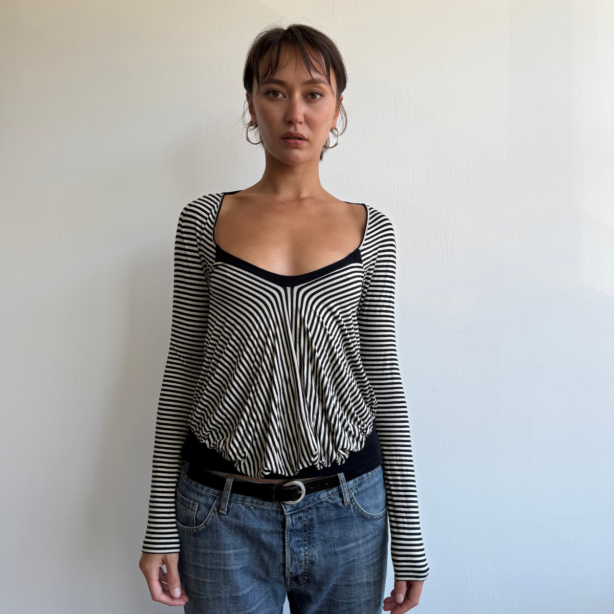 Max Mara striped slouchy top - Size S