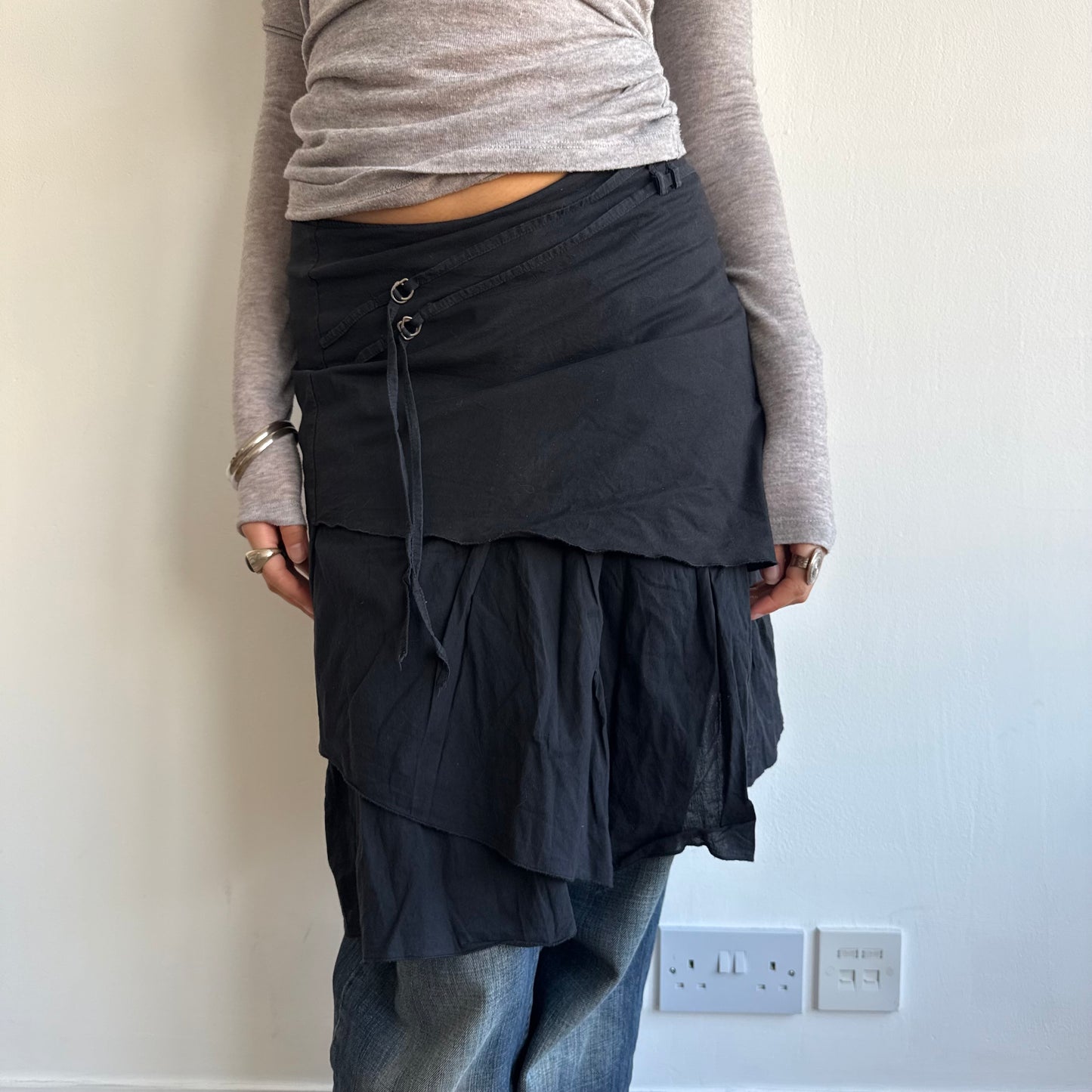 Black d-ring skirt - Size S