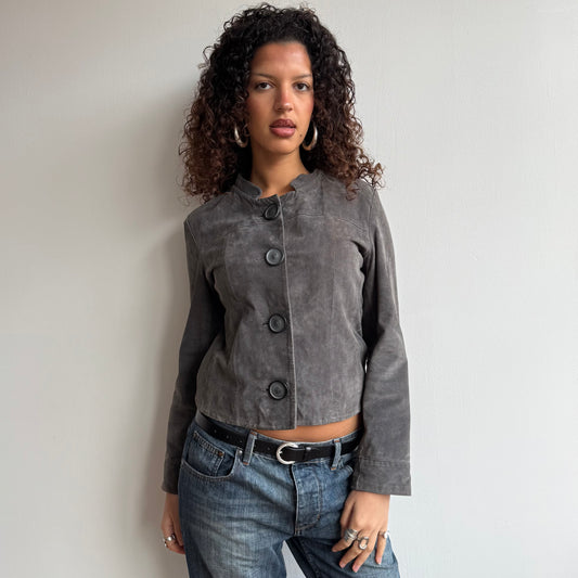 Grey suede jacket - Size S/M