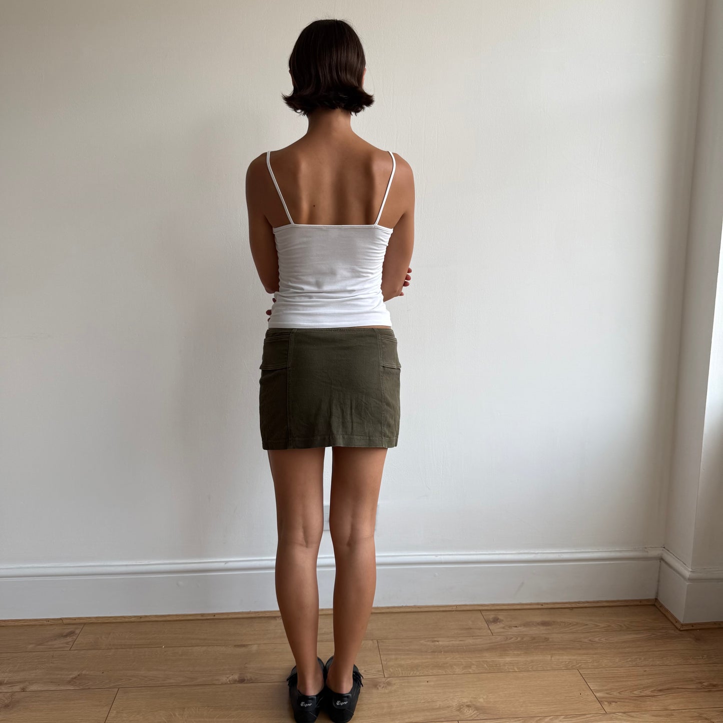 Khaki Morgan mini skirt - Size S
