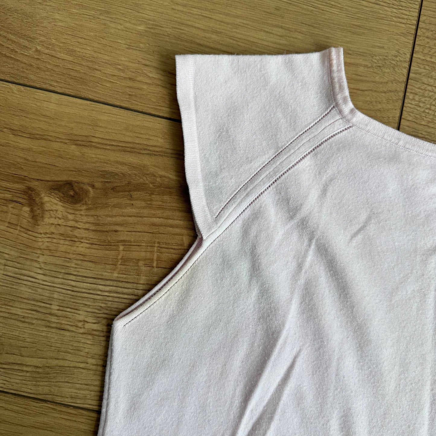 Pink short sleeve knit top - S