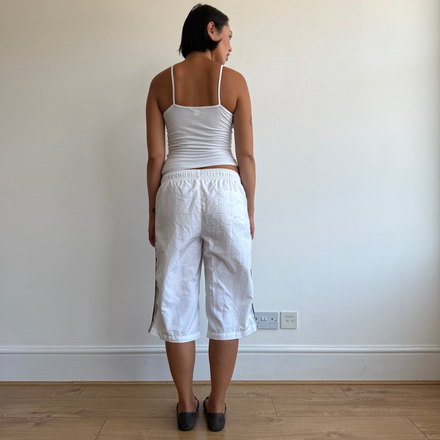 White + grey Nike capris - Size M
