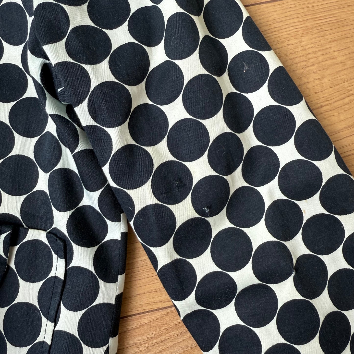 Polka dot long sleeve peacoat - Size S
