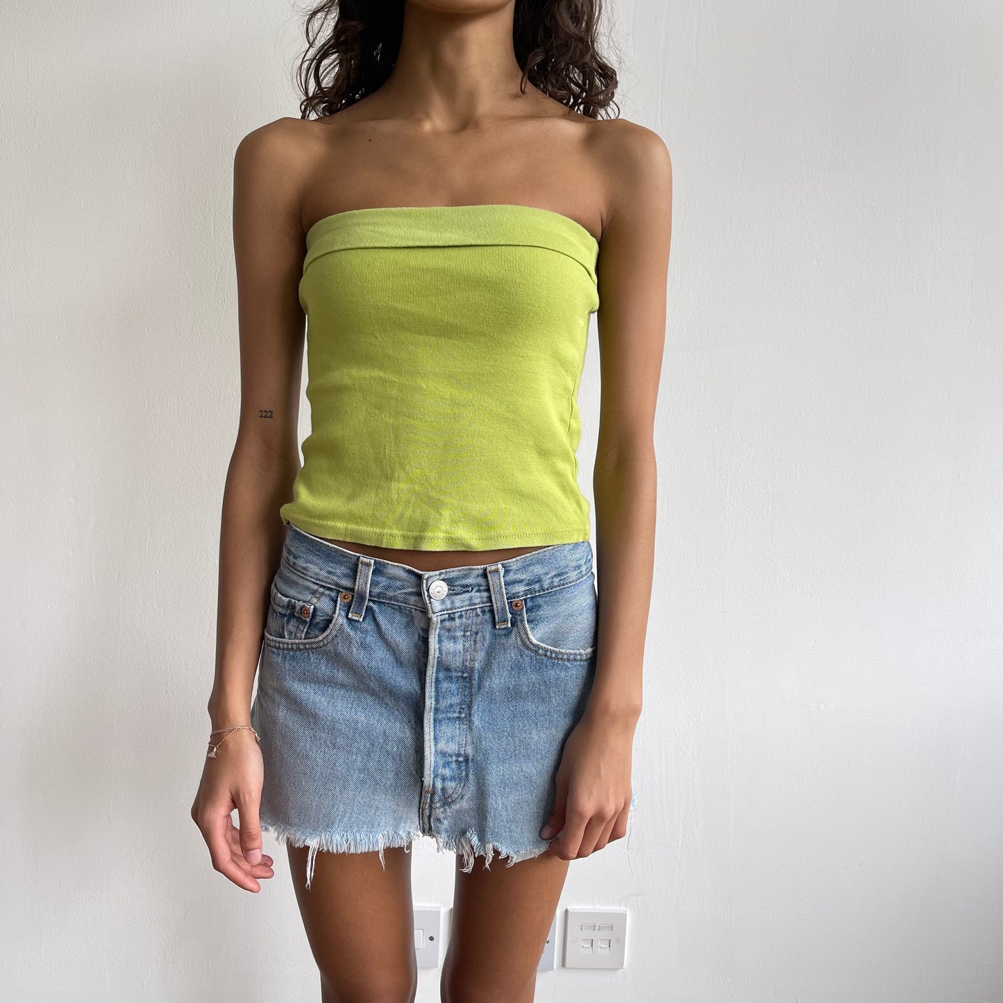 Green bandeau top - Size S